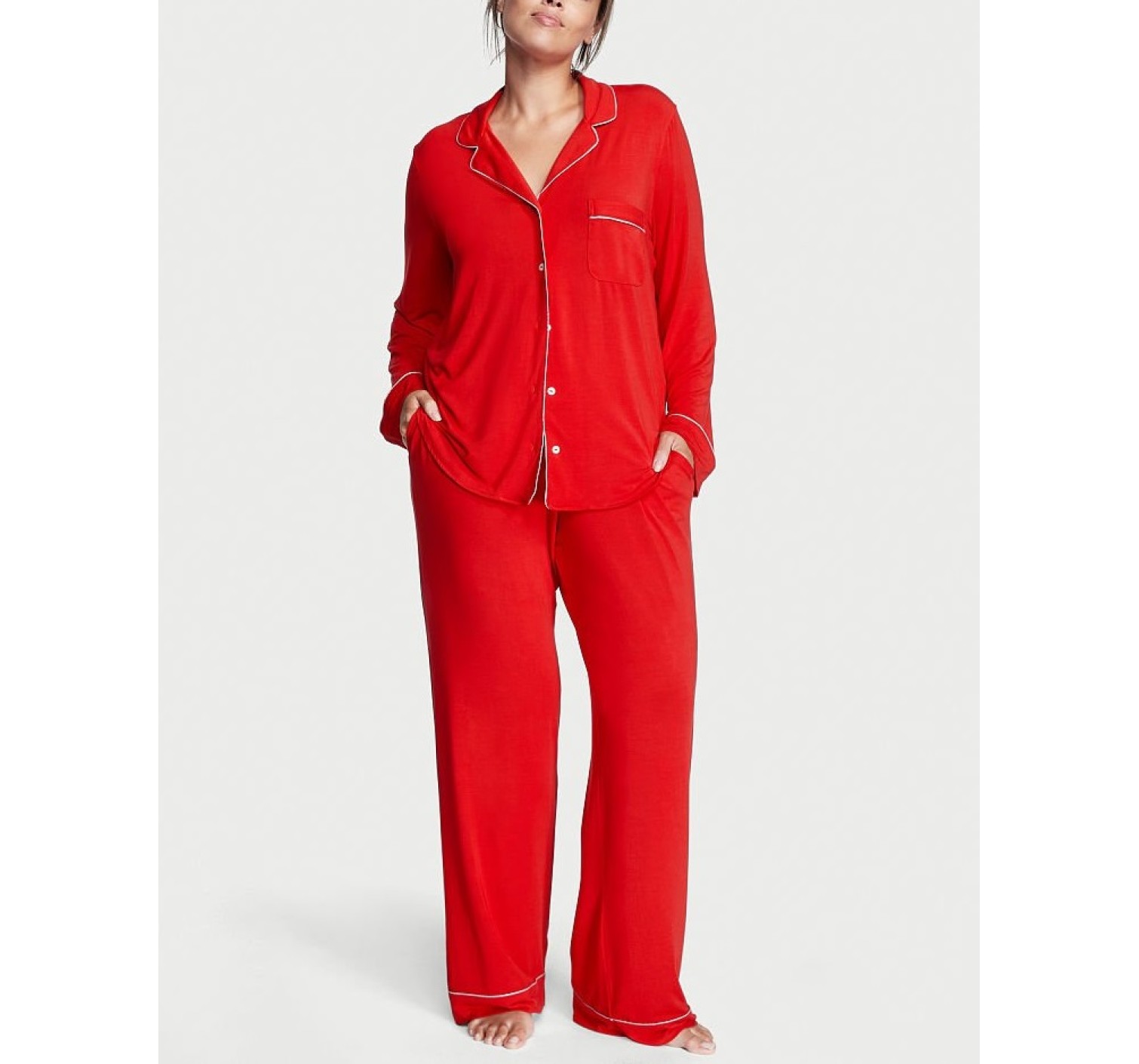 Пижама Victoria’s Secret Modal Long Pajama Set Lipstick