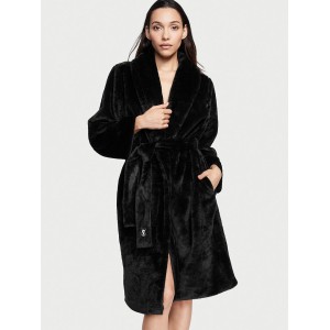 Халат Short Faux Fur Robe Black