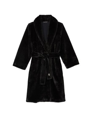 Халат Short Faux Fur Robe Black