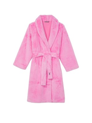 Халат Виктория Сикрет Short Faux Fur Robe Angel Pink