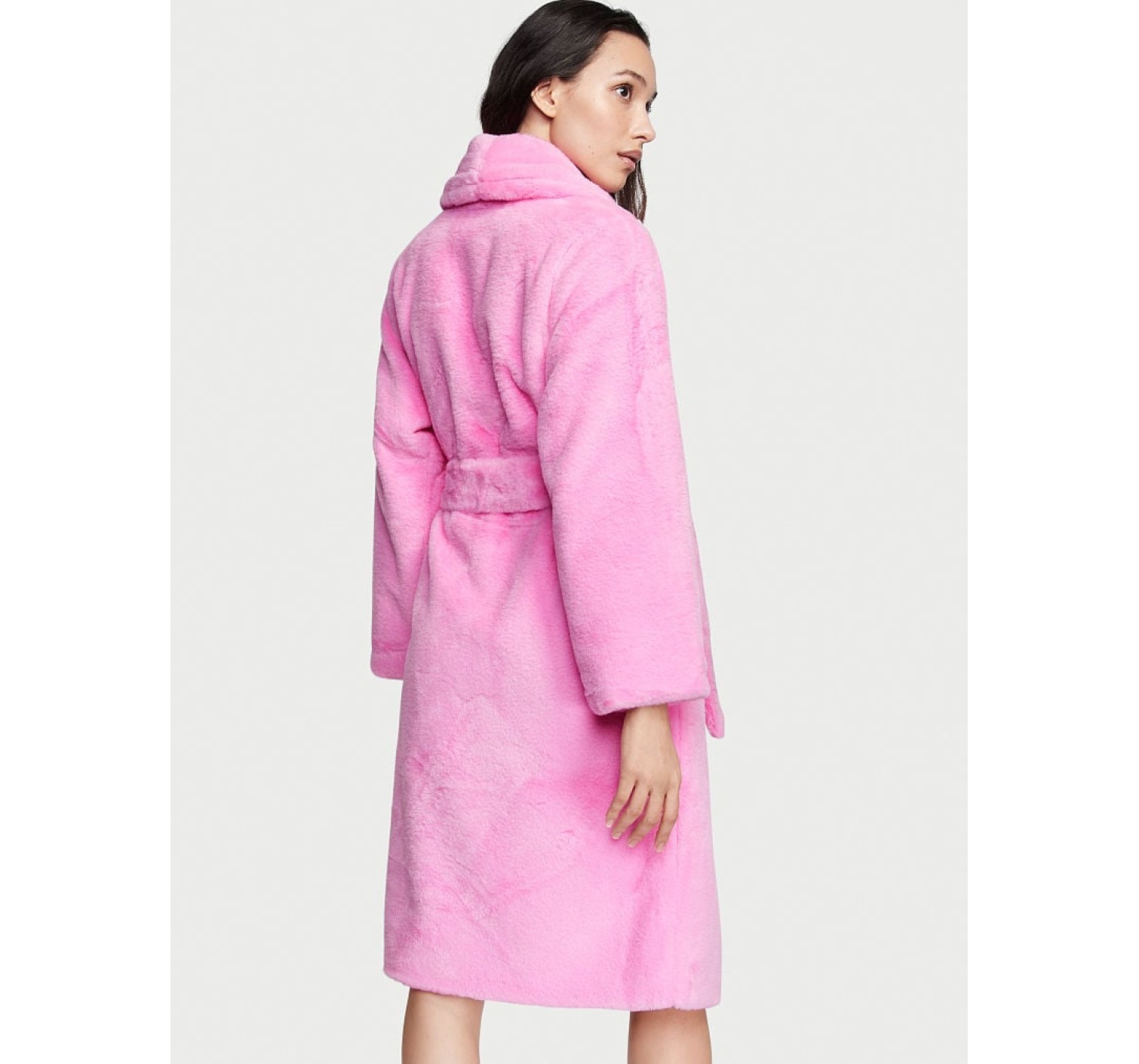 Халат Виктория Сикрет Short Faux Fur Robe Angel Pink