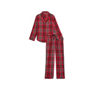 Пижама Victoria’s Secret Flannel Long PJ Set Bright Tartan Plaid