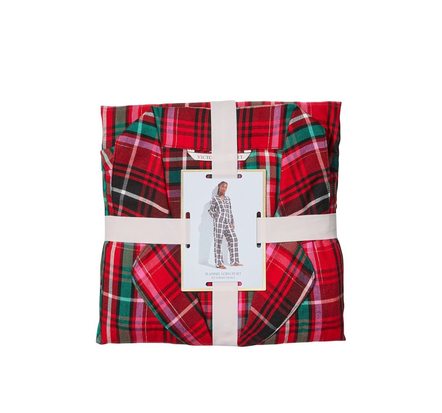 Пижама Victoria’s Secret Flannel Long PJ Set Bright Tartan Plaid