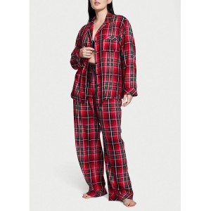 Пижама Victoria’s Secret Flannel Long PJ Set Bright Tartan Plaid