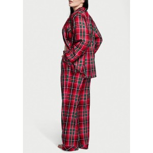 Пижама Victoria’s Secret Flannel Long PJ Set Bright Tartan Plaid