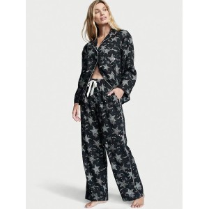 Пижама Flannel Long Pj set Black Stars