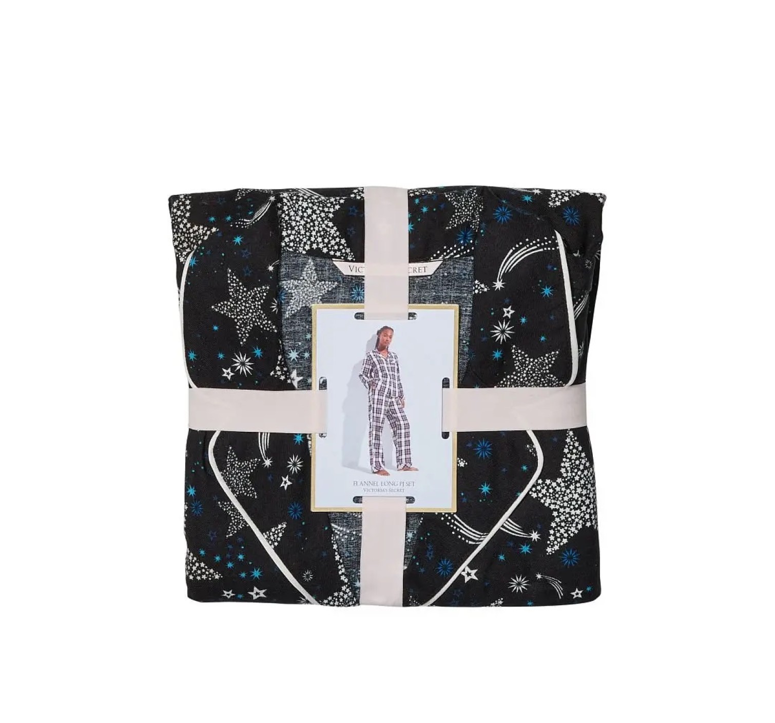 Пижама Flannel Long Pj set Black Stars