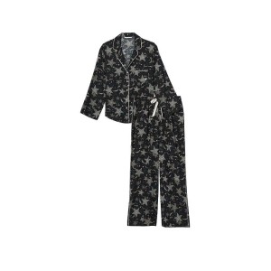 Пижама Flannel Long Pj set Black Stars