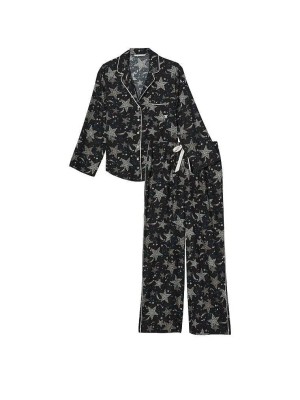 Пижама Flannel Long Pj set Black Stars