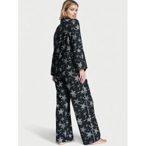 Пижама Flannel Long Pj set Black Stars