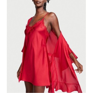 Пеньюар Satin Slip Dress Lipstick Victoria’s Secret