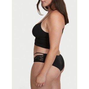 Трусики Strappy Lace Cheeky Panty Black