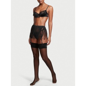 Чулки Crystal Logo Thigh Highs Black