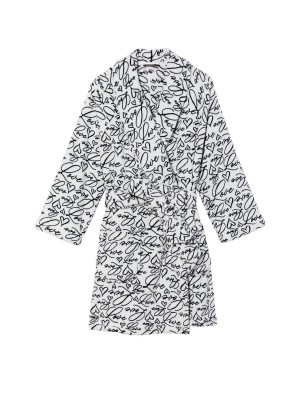 Плюшевый Халат Victoria’s Secret Short Cozy Robe Coconut Hearts