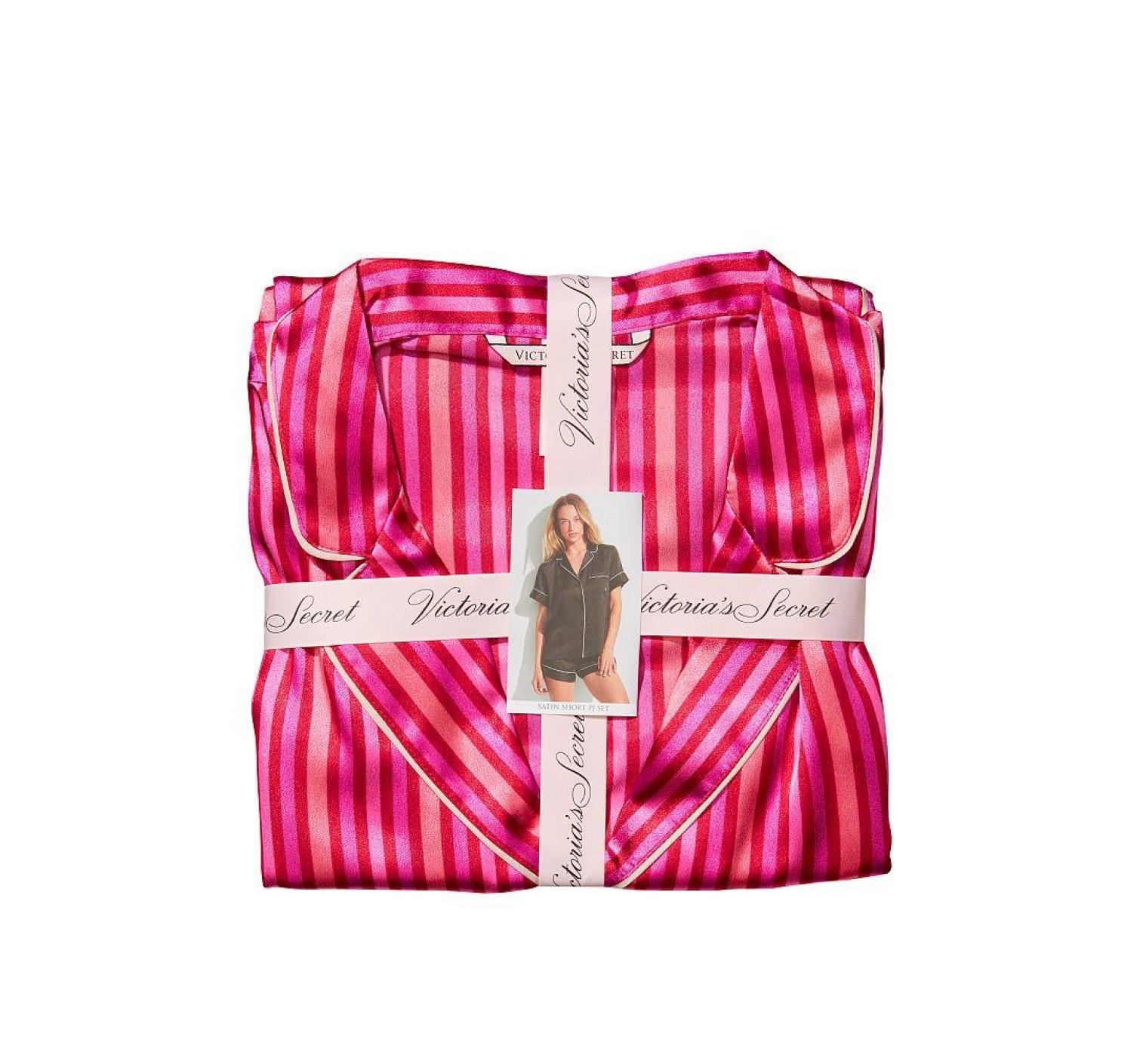 Піжама Satin Short PJ Set Red stripes