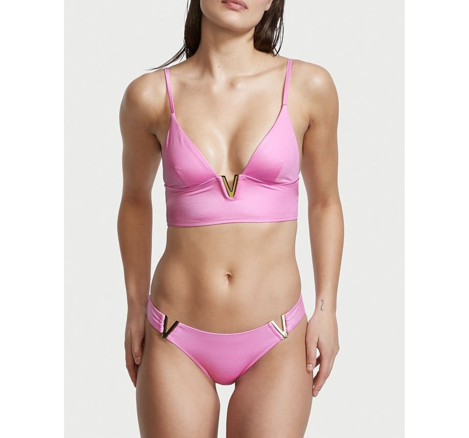  Купальник V-hardware Bralette Bubble gum