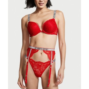 Пояс Shine Strap Garter Belt Lipstick Lace Victoria's Secret