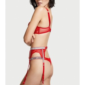 Пояс Shine Strap Garter Belt Lipstick Lace Victoria's Secret