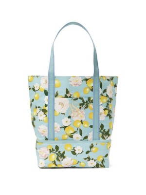 Пляжная сумка Cooler Tote Bag Swim Picnic Beach Lemons Blue