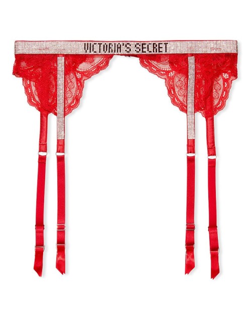 Пояс Shine Strap Garter Belt Lipstick Lace Victoria's Secret