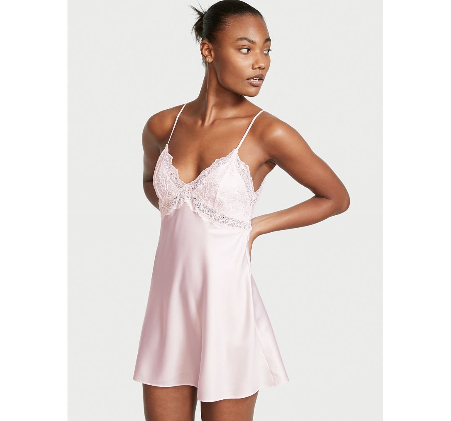 Пеньюар Very Sexy Light Pink Lace Plunge Slip Victoria's Secret