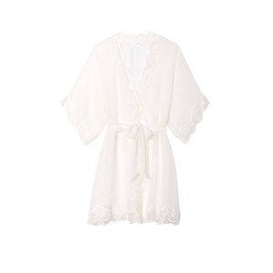 Сатиновый халат White Lace Robe