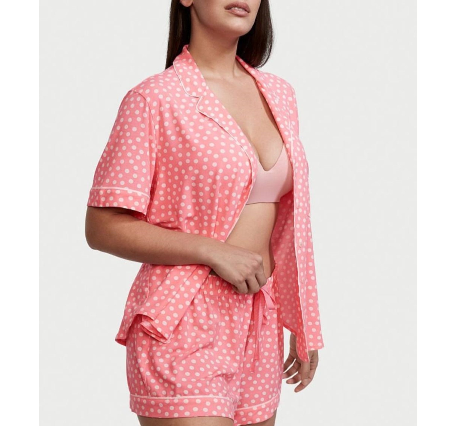 Піжама Modal Short Pj Set Coral White dot