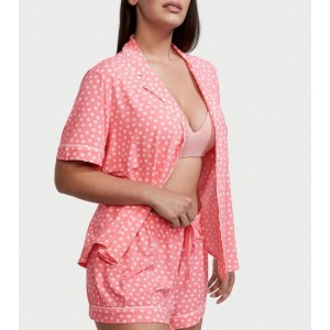 Піжама Modal Short Pj Set Coral White dot