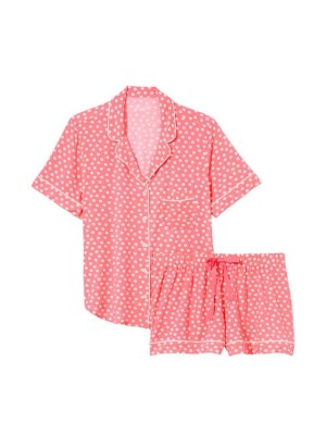 Пижама Modal Short Pj Set Coral White dot