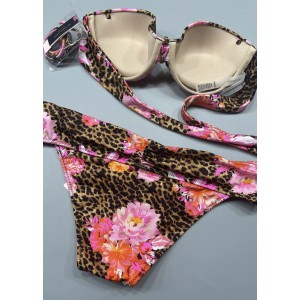 Купальник Виктория Сикрет c пушап Leopard print