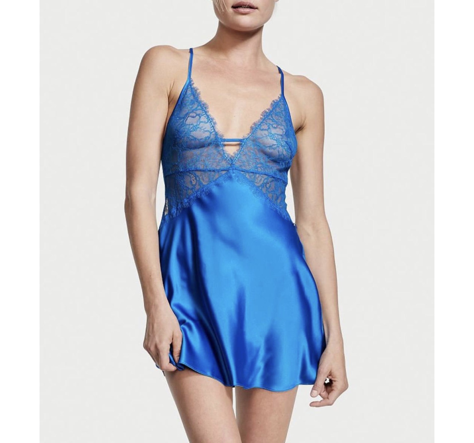 Пеньюар Sexy Blue Lace Plunge Slip Victoria's Secret