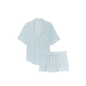 Пижама Modal Short Pj Set White Blue dot