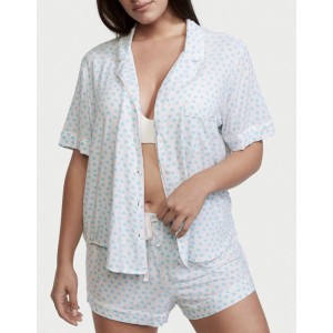 Пижама Modal Short Pj Set White Blue dot