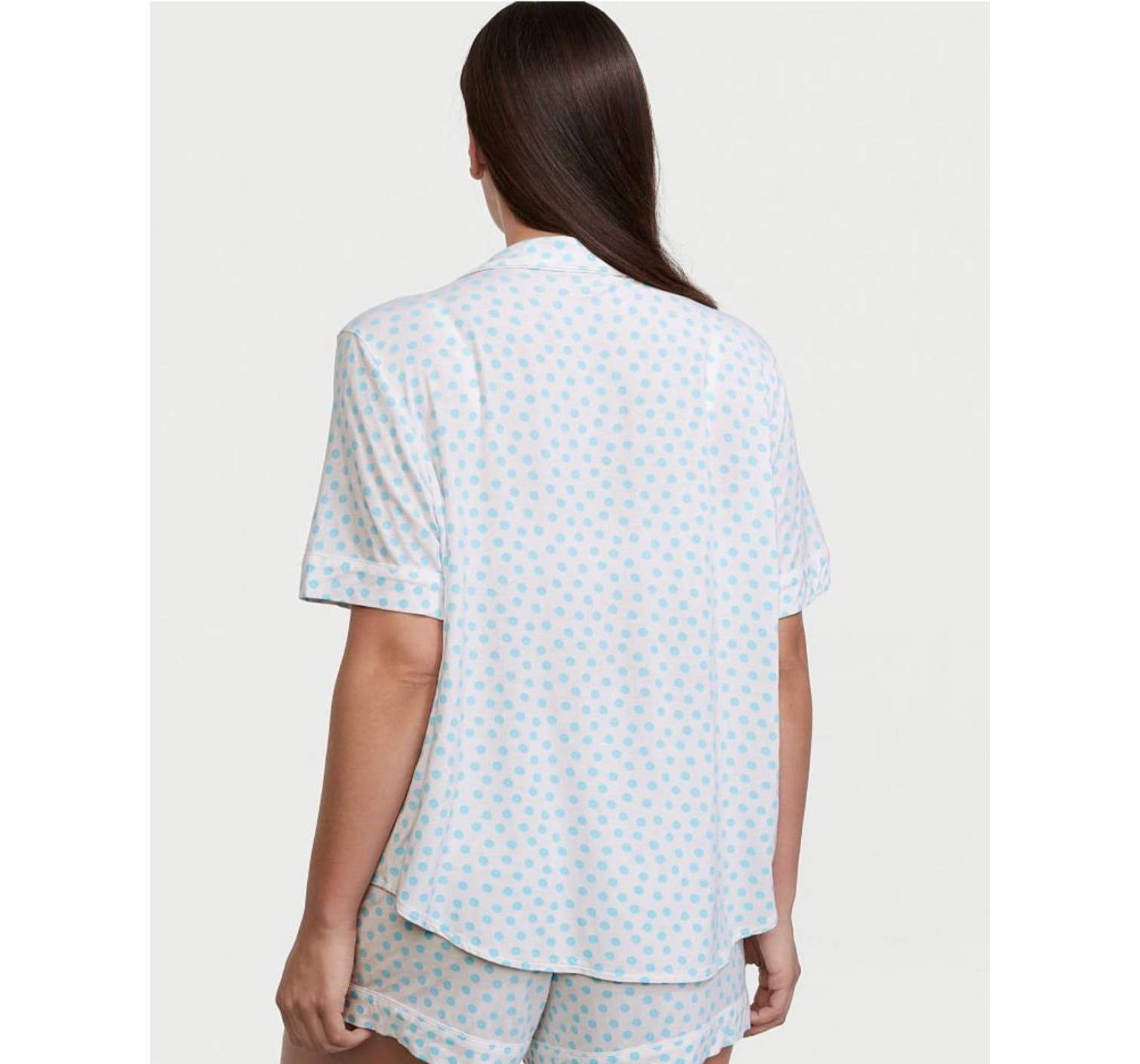 Пижама Modal Short Pj Set White Blue dot