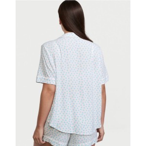 Пижама Modal Short Pj Set White Blue dot