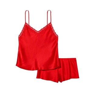 Пижама красная The Satin Cami Short PJ Set 