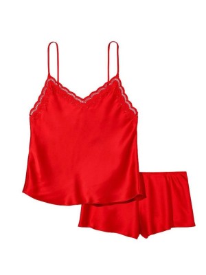 Пижама красная The Satin Cami Short PJ Set 