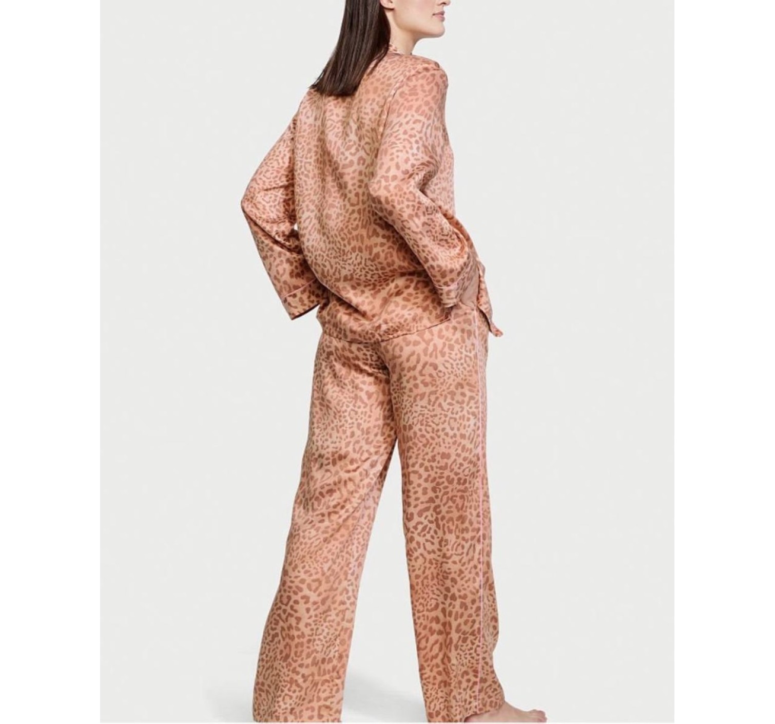 Піжама Modern Leopard Satin Long PJ Set