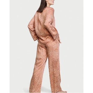 Піжама Modern Leopard Satin Long PJ Set
