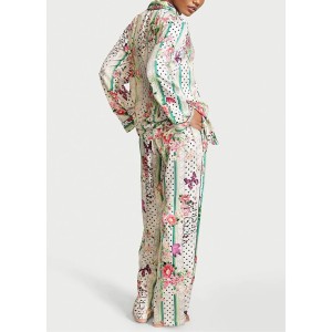 Пижама Satin Long PJ Set Flower print