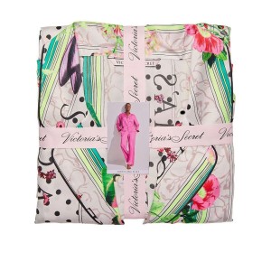 Пижама Satin Long PJ Set Flower print