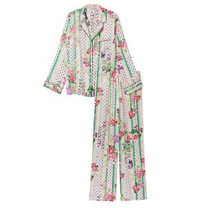 Пижама Satin Long PJ Set Flower print