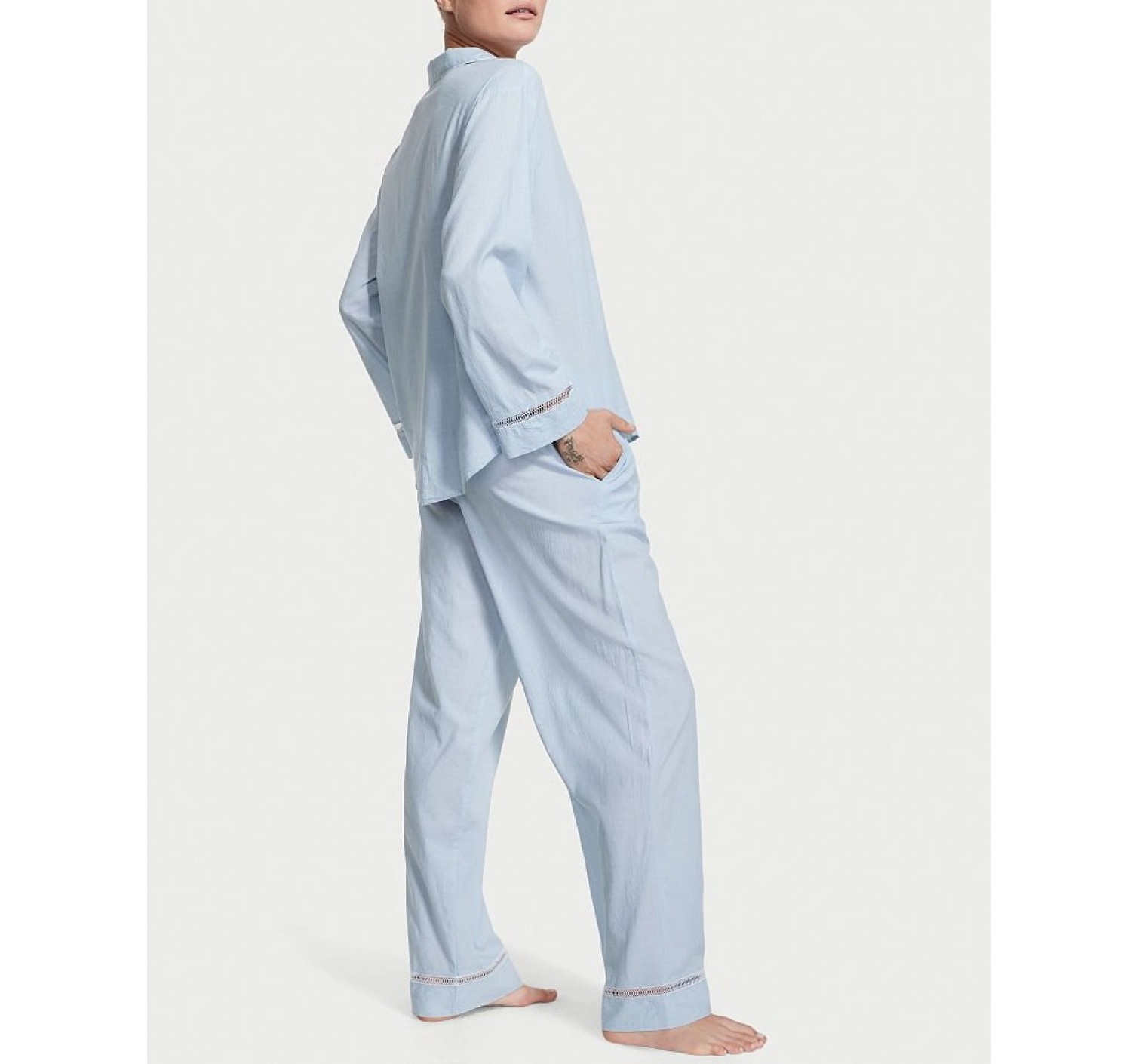 Піжама Вікторія Сікрет Blue Cotton Long PJ Set