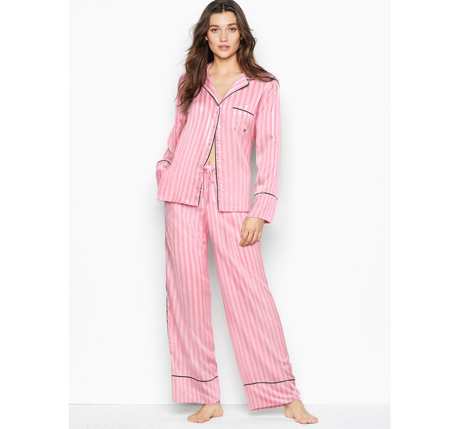 Розовая пижама Виктория Сикрет Angel Pink Stripe