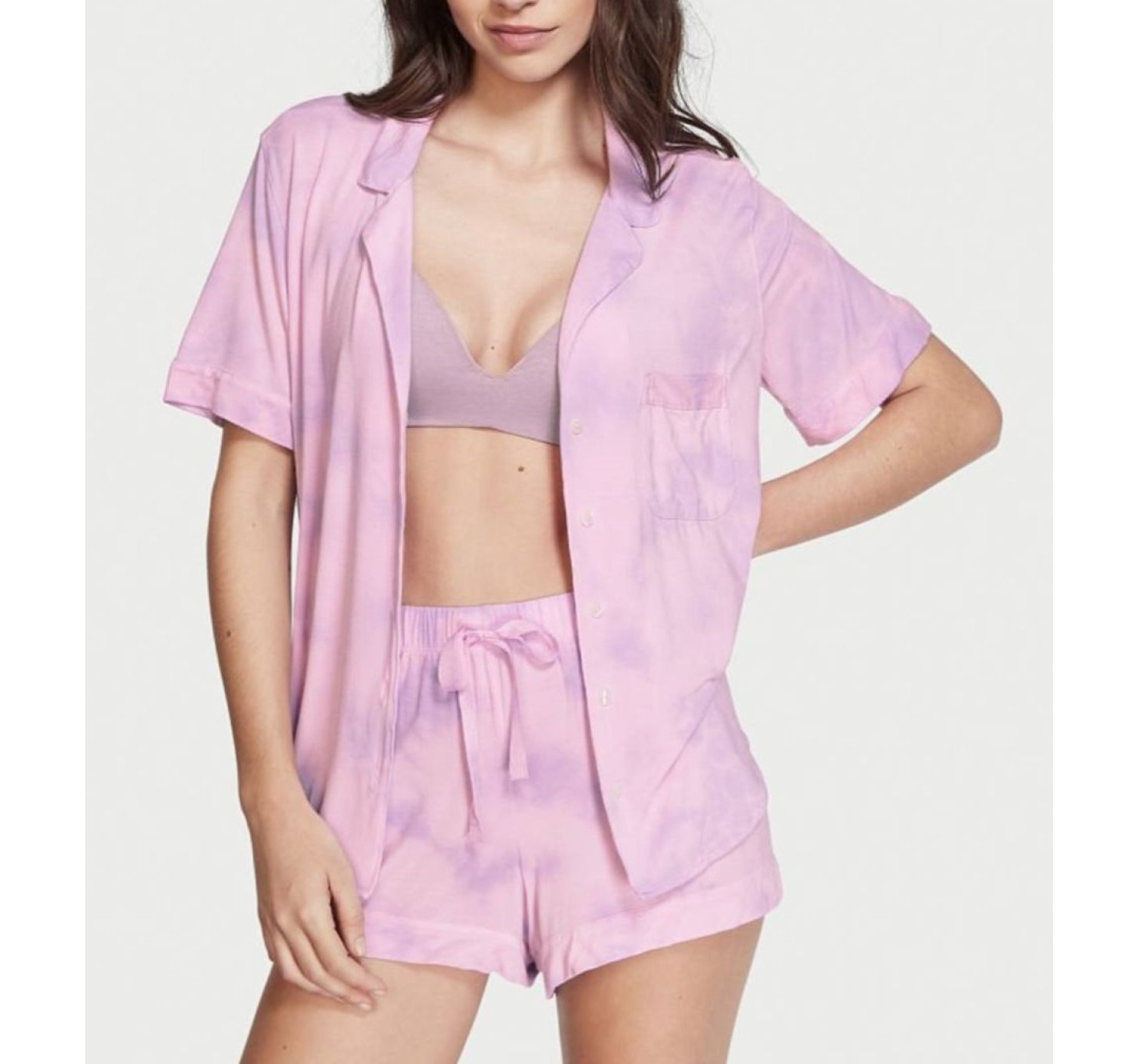 Пижама Cotton Printed Short PJ Set Pink
