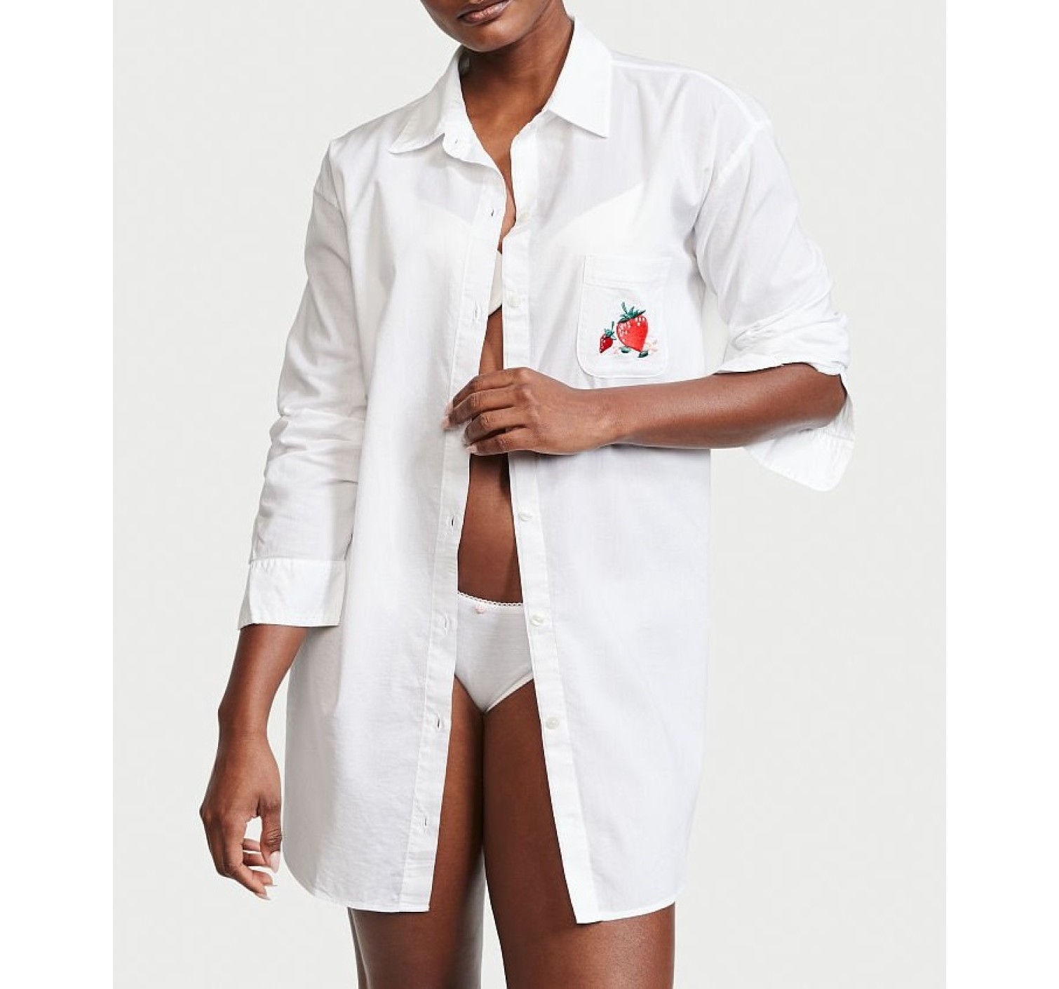 Хлопковая рубашка Oversize Cotton Sleepshirt Strawberry