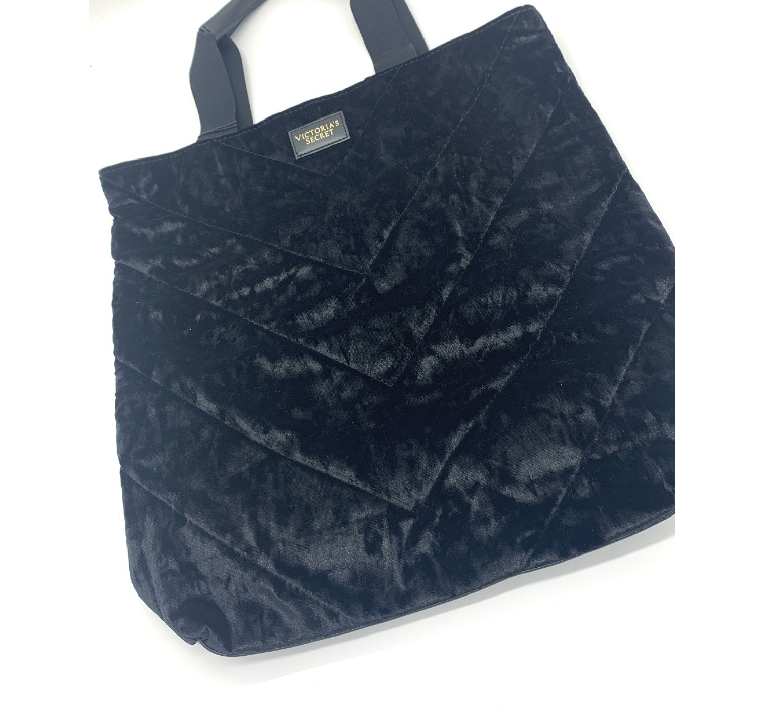 Вельветовая сумка Victoria's Secret Black Velvet Tote 