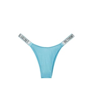 Трусики Victoria’s Secret Very Sexy Crystal Logo Shine Strap Brazilian Panty Sky Blue