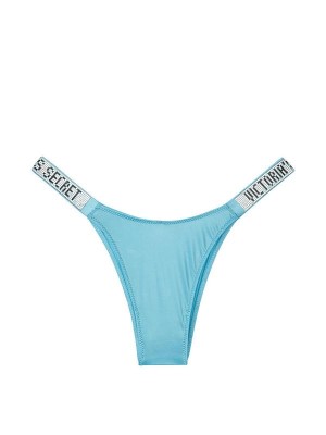 Трусики Victoria’s Secret Very Sexy Crystal Logo Shine Strap Brazilian Panty Sky Blue