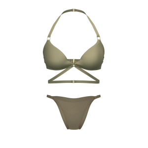 Купальник Archives Sexy Cut-Out Strappy Push-Up Bikini Top Set Desert Cactus